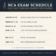 nca exam schedule